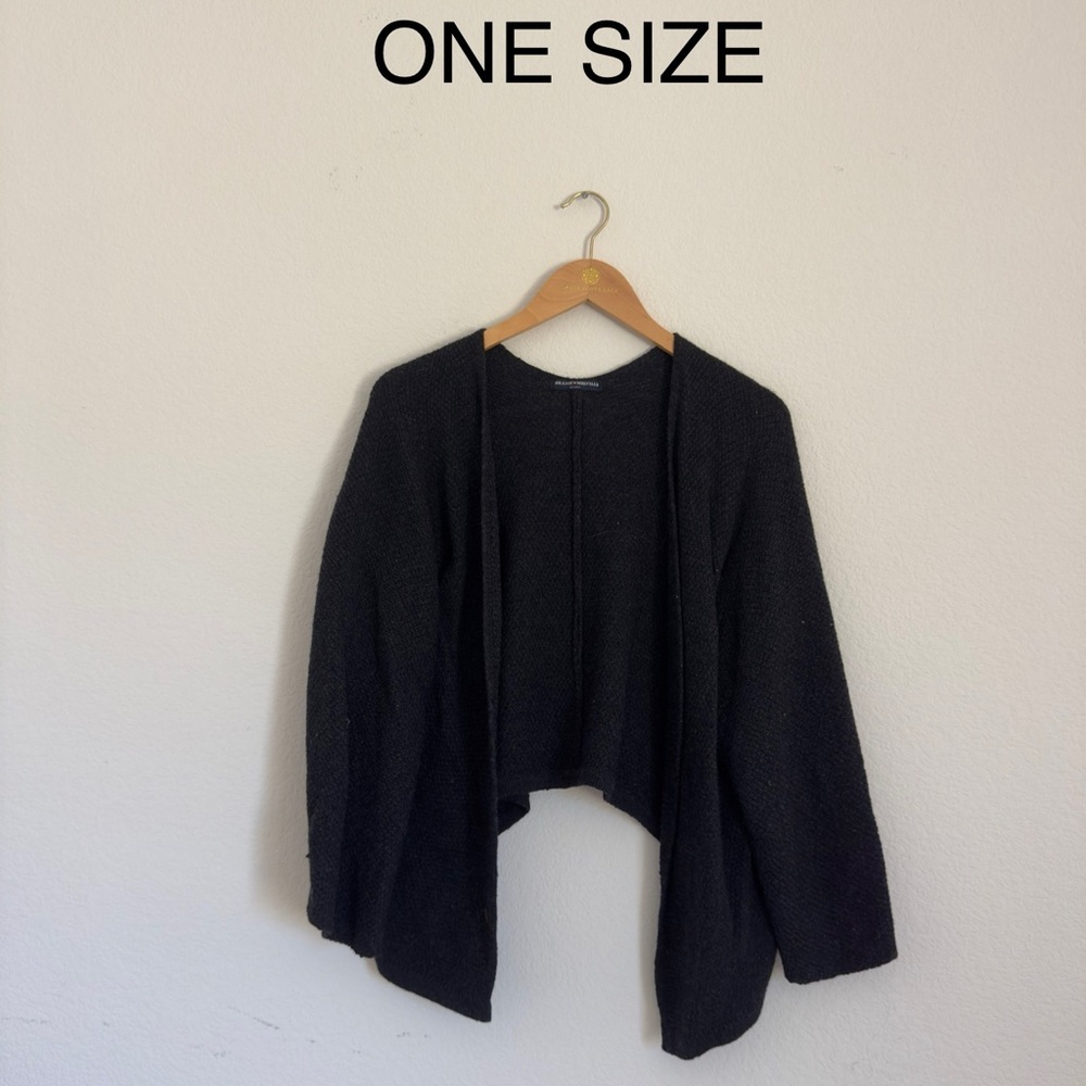 Brandy Melville Black Open Front Cardigan